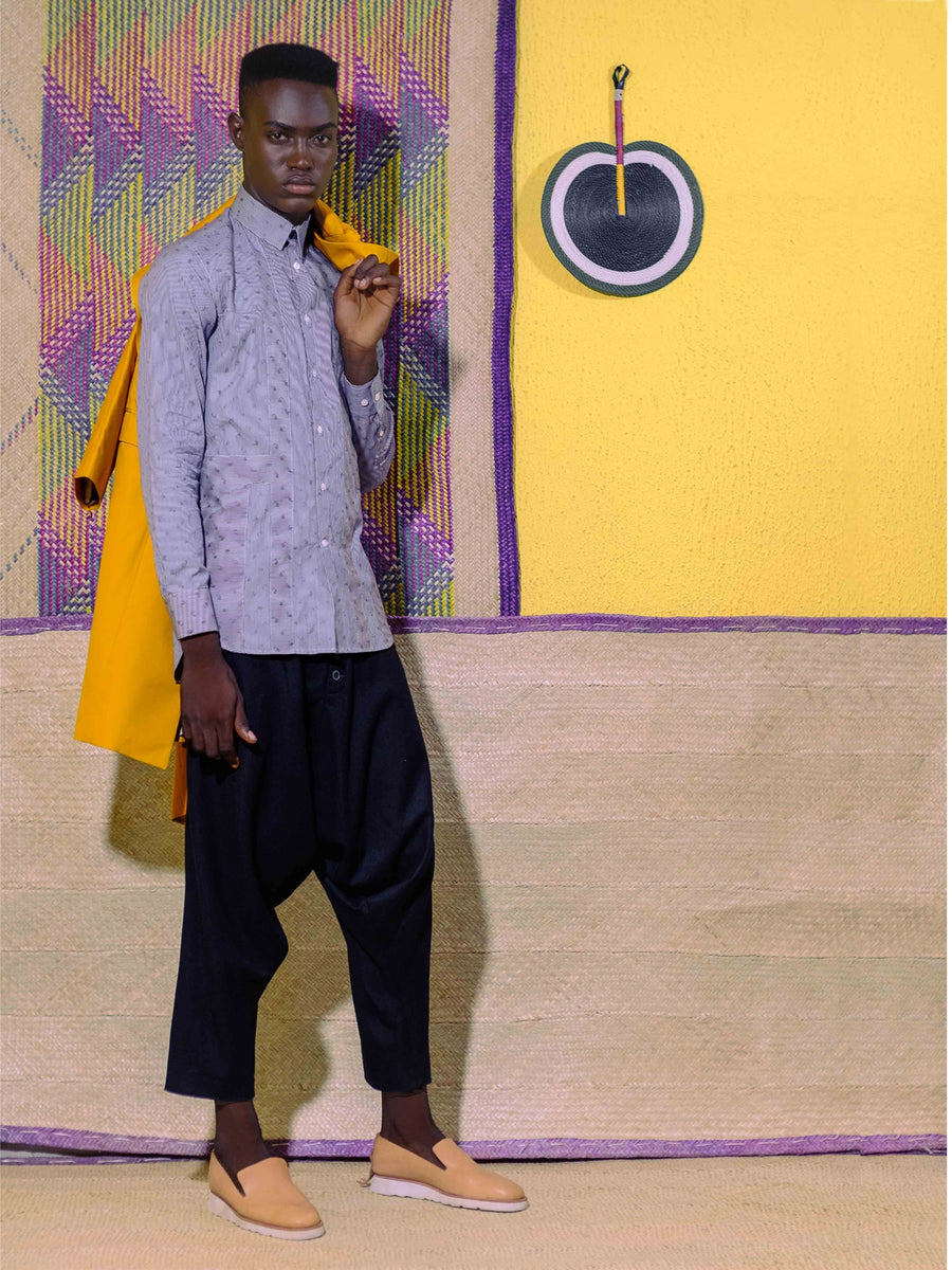 Stylish Modern Wool Harem Pants Black - Main Image