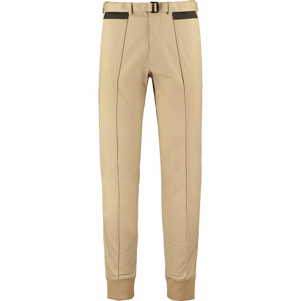 Ribbed Twill Trousers - Beige
