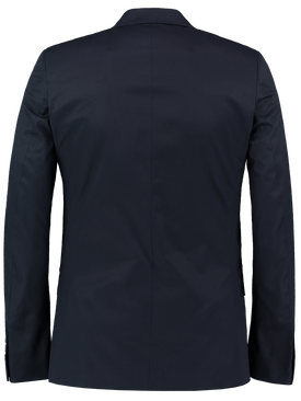 Semi Double-Breasted Cotton Blazer back view