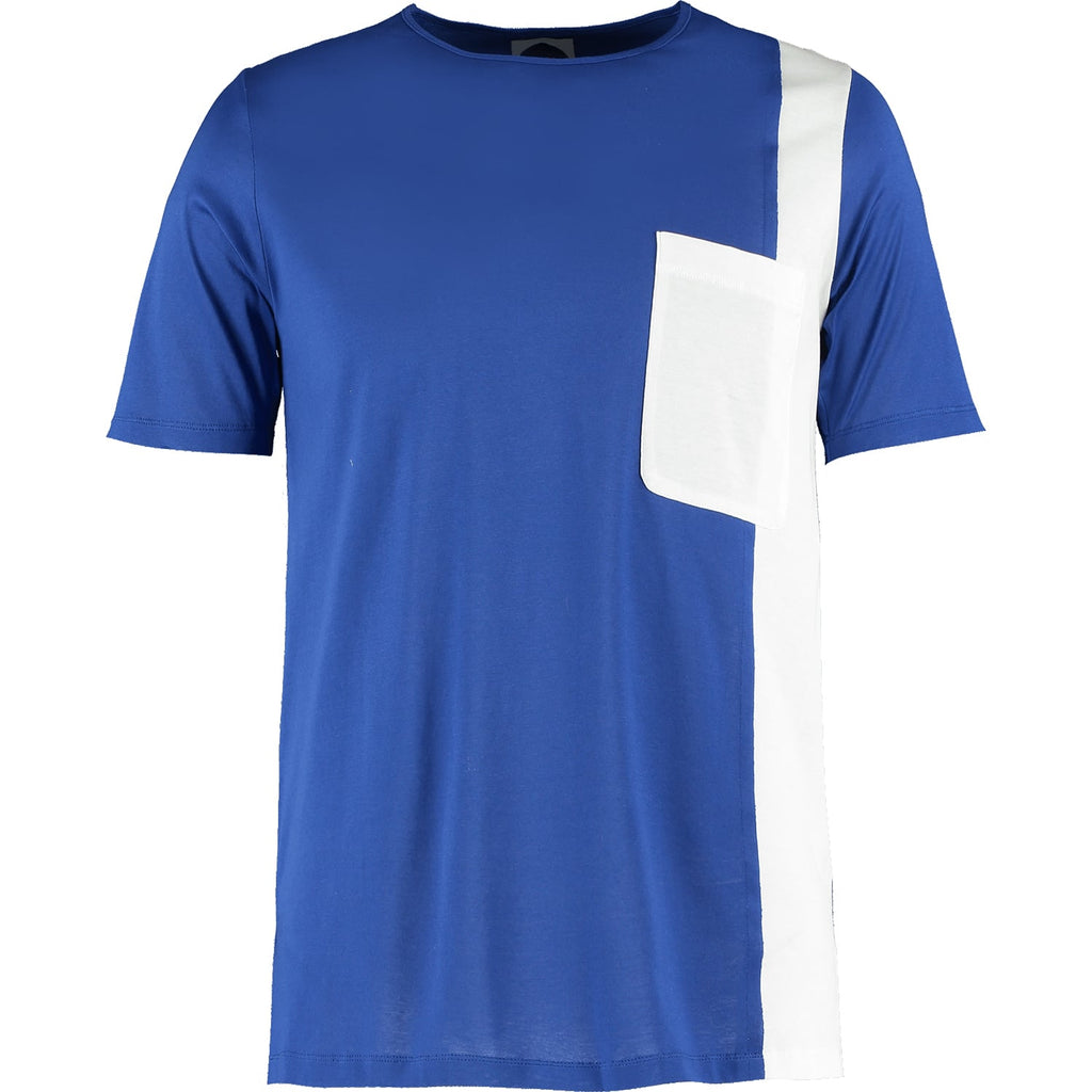 Two-Panel T-Shirt - Cerulean/White