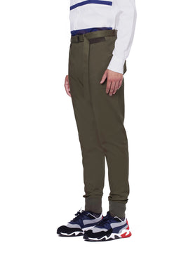 Ribbed Twill Trousers - Khaki