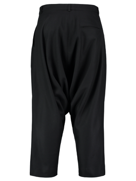 Wool Harem Pants - Black