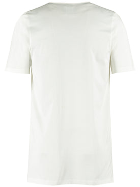 Two-Panel T-Shirt with Eyelets- White