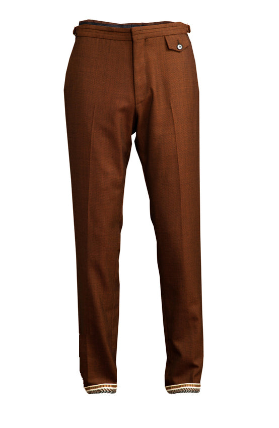Rust Turn-up Trousers