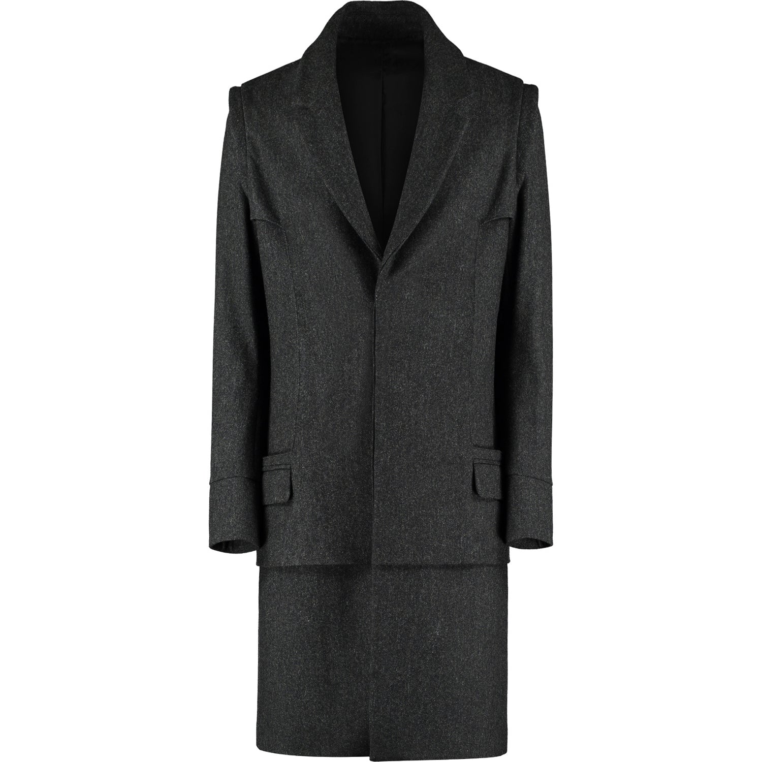 Contemporary & Stylish Herringbone Wool Coat | U.Mi-1