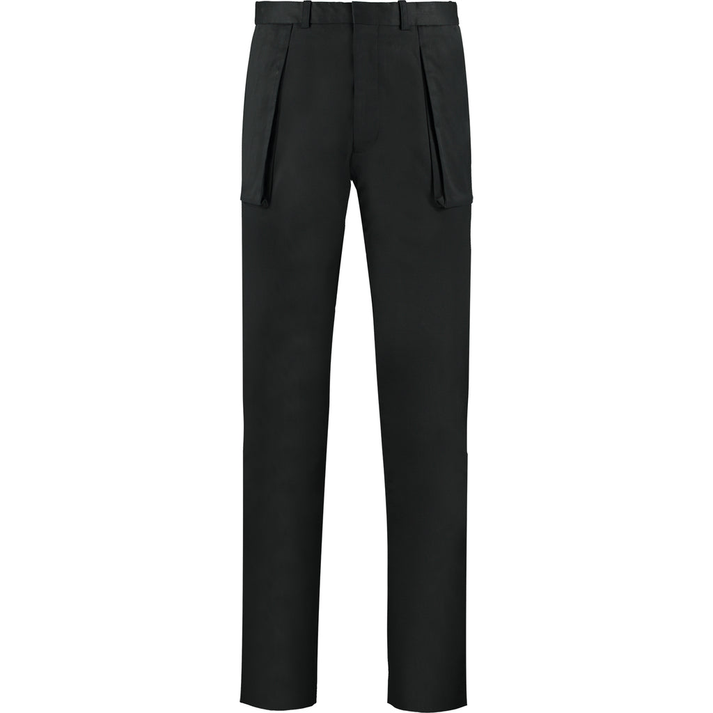 Twill Trousers with 3D Pockets - Black