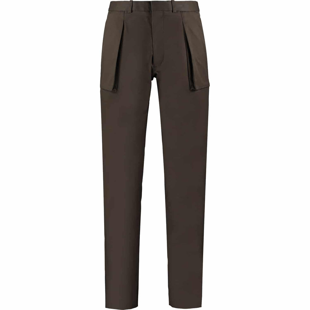 Twill Trousers with 3D Pockets - Chocolate